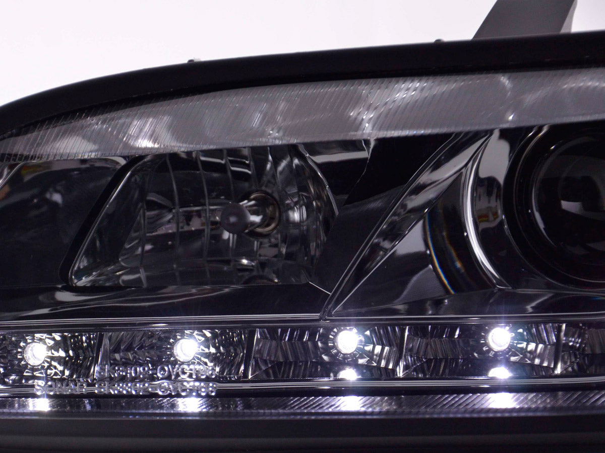 Scheinwerfer Set Daylight LED TFL-Optik Opel Vectra B 96-99 chrom Scheinwerfer Set Daylight LED TFL-Optik Opel Vectra B 96-99 chrom